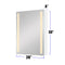 30x20 inch LED Bathroom Medicine Cabinet Surface Mounted Cabinets With Lighted Mirror White Right Open - Supfirm