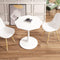 31.50"Modern Octagonal Coffee Table with MDF Table Top,Metal Base, for Dining Room, Kitchen, Living Room,White - Supfirm