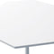 31.50"Modern Octagonal Coffee Table with MDF Table Top,Metal Base, for Dining Room, Kitchen, Living Room,White - Supfirm