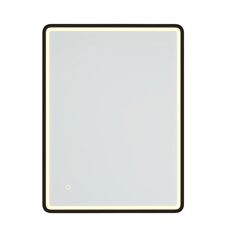 Supfirm 32 x 24 in. Rectangular Black Framed Wall-Mount Anti-Fog LED Light Bathroom Vanity Mirror - Supfirm