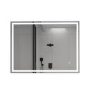 Supfirm 32 x 24 in. Rectangular Frameless Wall-Mount Anti-Fog Bluetooth LED Light Bathroom Vanity Mirror - Supfirm