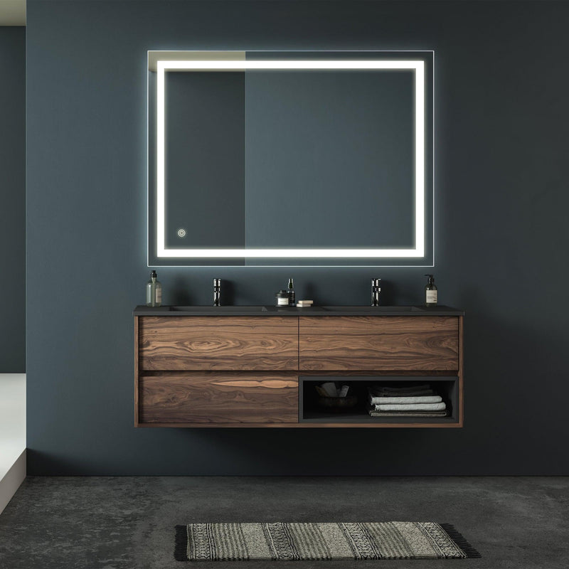 32x24 inch Bathroom Led Classy Vanity Mirror with High Lumen,Dimmable Touch,Wall Switch Control, Anti-Fog ,CRI 90 Adjustable 3000K-4500K-6000K ,IP54 Waterproof Energy saving Vertical & Horizontal - Supfirm