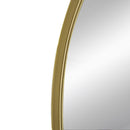 Supfirm 33" x 31" Arched Decorative Accent Mirror with Iron Gold Frame, Wall Deor for Bathroom, Bedroom, Entryway, Mantel - Supfirm