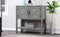 35''Farmhouse Wood Buffet Sideboard Console Table with Bottom Shelf and 2-Door Cabinet, for Living Room, Entryway,Kitchen Dining Room Furniture (Antique Gray) - Supfirm