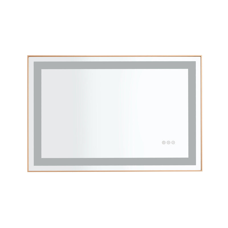 36*24 LED Lighted Bathroom Wall Mounted Mirror with High Lumen+Anti-Fog Separately Control - Supfirm