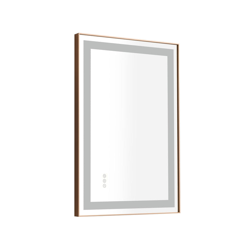 36*24 LED Lighted Bathroom Wall Mounted Mirror with High Lumen+Anti-Fog Separately Control - Supfirm