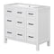 Supfirm 36" Bathroom Vanity Cabinet with Resin Integrated Sink - 4 Drawers, 2 Doors - Supfirm