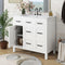 Supfirm 36" Bathroom Vanity Cabinet with Resin Integrated Sink - 4 Drawers, 2 Doors - Supfirm