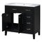 36" Bathroom Vanity with Sink Combo, Black Bathroom Cabinet with Drawers, Solid Frame and MDF Board - Supfirm