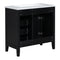 36" Bathroom Vanity with Sink Combo, Black Bathroom Cabinet with Drawers, Solid Frame and MDF Board - Supfirm