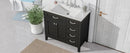 36" Bathroom Vanity with Sink Combo, Black Bathroom Cabinet with Drawers, Solid Frame and MDF Board - Supfirm