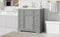 36" Bathroom Vanity with Sink Combo, One Cabinet and Six Drawers, Solid Wood and MDF Board, Grey - Supfirm