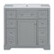 36" Bathroom Vanity with Sink Combo, One Cabinet and Six Drawers, Solid Wood and MDF Board, Grey - Supfirm