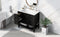 36" Bathroom Vanity with Sink Combo, One Cabinet and Three Drawers, Solid Wood and MDF Board, Black - Supfirm