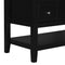 36" Bathroom Vanity with Sink Combo, One Cabinet and Three Drawers, Solid Wood and MDF Board, Black - Supfirm