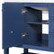 36" Bathroom Vanity with Sink Combo, One Cabinet and Three Drawers, Solid Wood and MDF Board, Blue - Supfirm