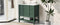 36" Bathroom Vanity with Sink Combo, One Cabinet and Three Drawers, Solid Wood and MDF Board, Green - Supfirm