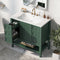 36" Bathroom Vanity with Sink Combo, One Cabinet and Three Drawers, Solid Wood and MDF Board, Green - Supfirm