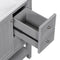 36" Bathroom Vanity with Sink Combo, One Cabinet and Three Drawers, Solid Wood and MDF Board, Grey - Supfirm