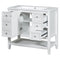 36" Bathroom Vanity with Sink Combo, One Cabinet and Three Drawers, Solid Wood and MDF Board, White - Supfirm