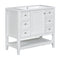 36" Bathroom Vanity with Sink Combo, One Cabinet and Three Drawers, Solid Wood and MDF Board, White - Supfirm