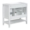 36" Bathroom Vanity with Sink Combo, One Cabinet and Three Drawers, Solid Wood and MDF Board, White - Supfirm