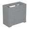 36" Bathroom Vanity without Sink, Cabinet Base Only, One Cabinet and Six Drawers, Grey - Supfirm