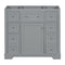 36" Bathroom Vanity without Sink, Cabinet Base Only, One Cabinet and Six Drawers, Grey - Supfirm