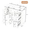 36" Bathroom Vanity without Sink, Cabinet Base Only, One Cabinet and Six Drawers, Grey - Supfirm