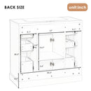 36" Bathroom Vanity without Sink, Cabinet Base Only, One Cabinet and Six Drawers, Grey - Supfirm