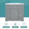 36" Bathroom Vanity without Sink, Cabinet Base Only, One Cabinet and Six Drawers, Grey - Supfirm