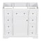 36" Bathroom Vanity without Sink, Cabinet Base Only, One Cabinet and Six Drawers, White - Supfirm