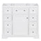 36" Bathroom Vanity without Sink, Cabinet Base Only, One Cabinet and Six Drawers, White - Supfirm