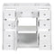 36" Bathroom Vanity without Sink, Cabinet Base Only, One Cabinet and Six Drawers, White - Supfirm