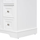 36" Bathroom Vanity without Sink, Cabinet Base Only, One Cabinet and Six Drawers, White - Supfirm