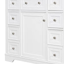 36" Bathroom Vanity without Sink, Cabinet Base Only, One Cabinet and Six Drawers, White - Supfirm