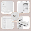 36" Bathroom Vanity without Sink, Cabinet Base Only, One Cabinet and Six Drawers, White - Supfirm