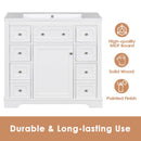 36" Bathroom Vanity without Sink, Cabinet Base Only, One Cabinet and Six Drawers, White - Supfirm