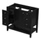 36" Bathroom Vanity without Sink, Cabinet Base Only, One Cabinet and three Drawers, Black - Supfirm