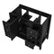 36" Bathroom Vanity without Sink, Cabinet Base Only, One Cabinet and three Drawers, Black - Supfirm