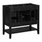 36" Bathroom Vanity without Sink, Cabinet Base Only, One Cabinet and three Drawers, Black - Supfirm