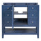 36" Bathroom Vanity without Sink, Cabinet Base Only, One Cabinet and three Drawers, Blue - Supfirm