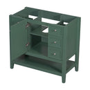 36" Bathroom Vanity without Sink, Cabinet Base Only, One Cabinet and three Drawers, Green - Supfirm