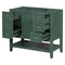 36" Bathroom Vanity without Sink, Cabinet Base Only, One Cabinet and three Drawers, Green - Supfirm