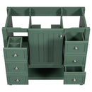 36" Bathroom Vanity without Sink, Cabinet Base Only, One Cabinet and three Drawers, Green - Supfirm