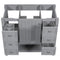 36" Bathroom Vanity without Sink, Cabinet Base Only, One Cabinet and three Drawers, Grey - Supfirm