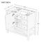 36" Bathroom Vanity without Sink, Cabinet Base Only, One Cabinet and three Drawers, Grey - Supfirm