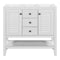 36" Bathroom Vanity without Sink, Cabinet Base Only, Two Cabinets and Drawers, Open Shelf, Solid Wood Frame, White - Supfirm