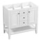 36" Bathroom Vanity without Sink, Cabinet Base Only, Two Cabinets and Drawers, Open Shelf, Solid Wood Frame, White - Supfirm