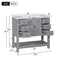 36'' Bathroom Vanity without Top Sink, Grey Cabinet only, Modern Bathroom Storage Cabinet with 2 Soft Closing Doors and 6 Drawers (NOT INCLUDE BATHROOM VANITY SINK) - Supfirm